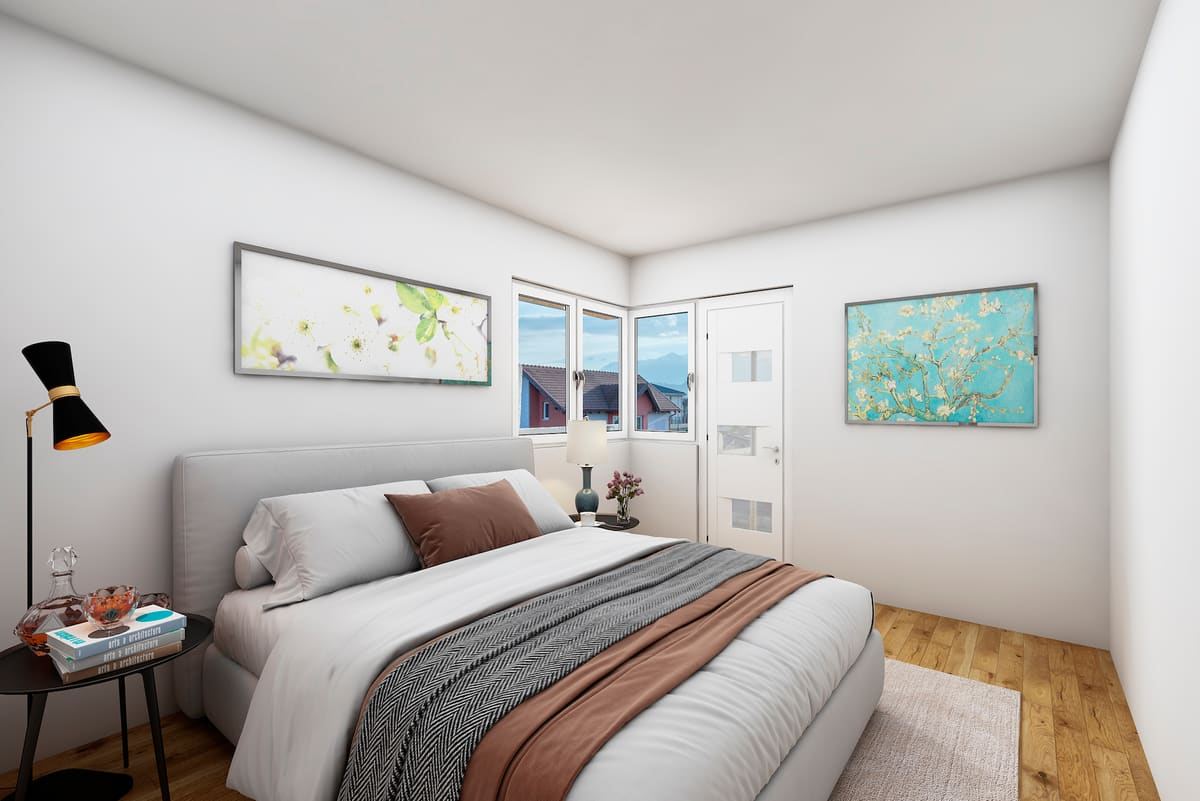 Cozy Living with Bookshelf