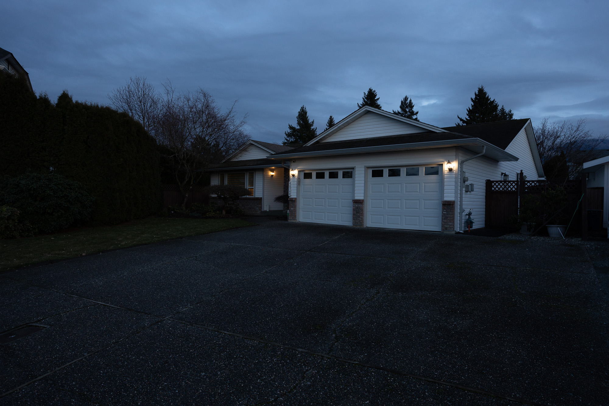 Before/after real estate photo showing editing cost breakdown
