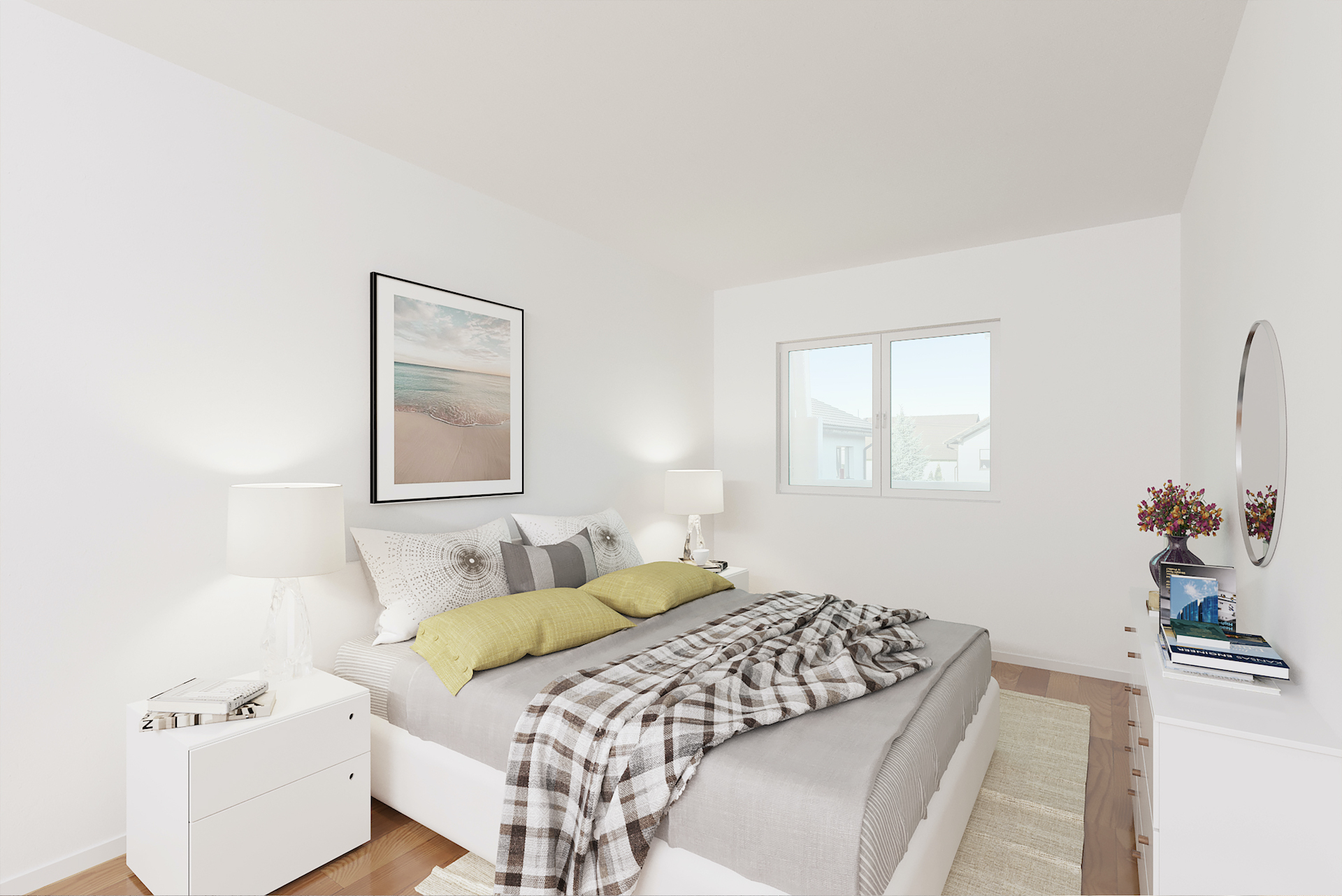 Modern Living & Kitchen Area